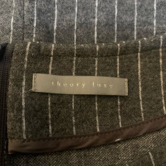 Theory Luxe gray 3/4 sleeve wool blouse size 40 - Picture 5 of 10